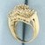 Champagne Diamond Heart Ballerina Style Ring in 10k Yellow Gold