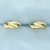 Knot Design Stud Earring Jacket Enhancers in 14k Yellow Gold