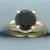 Black Tourmaline Solitaire Ring in 14k Yellow Gold