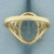 Vintage Aquamarine Filigree Ring in 14k Yellow Gold