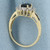 Sapphire and Diamond Halo Ring in 10k Yellow Gold