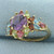 Rainbow Gemstone Ring in 10k Yellow Gold