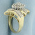 Round and Baguette Diamond Bypass Ring in 10k Yellow Gold