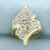Round and Baguette Diamond Bypass Ring in 10k Yellow Gold