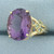 Amethyst Statement Ring in 10k Yellow Gold