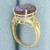 Amethyst Statement Ring in 10k Yellow Gold