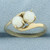 Cultured Pearl Toi et Moi Ring in 10k Yellow Gold