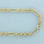18 Inch 3D Figaro Oval and Round Link Necklace in 10k Yellow Gold