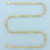 18 Inch 3D Figaro Oval and Round Link Necklace in 10k Yellow Gold