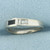 Onyx and Diamond Pinky Ring in 14k White Gold