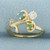 Gemstone Branch Design Ring in 14k Yellow Gold
