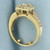 Princess Cut Diamond Halo Engagement Ring in 14k Yellow Gold