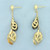 Italian Designer Smoky Quartz and Citrine Dangle Earrings in 14k Yellow Gold
