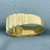 Unique Ridge Design Band Ring in 18K Yellow Gold