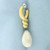 Teardrop Hoop Dangle Earrings in 18K Yellow Gold and Sterling Silver