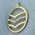 Chevron Circle Diamond Pendant in 14k Yellow Gold