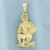 Aquarius Zodiac Water Bearer Pendant in 14k Yellow Gold