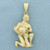 Aquarius Zodiac Water Bearer Pendant in 14k Yellow Gold