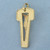 Modern Design Crucifix Cross Pendant in 18k Yellow Gold