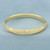Chevron Design Sandblast Finish Bangle Bracelet in 14k Yellow Gold