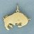 Mens Diamond Bull Pendant in 14K Yellow Gold