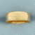 Vintage Half Dome Wedding Band Ring in 18K Yellow Gold