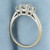 Three Stone Princess Diamond Engagement or Anniversary Ring in 14k White Gold