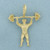 Weightlifter Pendant in 14k Yellow Gold