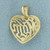 Mom Heart Diamond Cut Pendant in 14k Yellow Gold