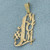 Number One Mom Pendant in 14k Yellow Gold