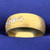 Sandblast Finish Diamond Band Ring in 14k Yellow Gold