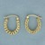 Diamond Cut Hoop Earrings in 14k Yellow Gold