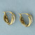 Two Tone Hoop Earrings in 14k Yellow and White Gold
