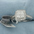 New Certified Diamond Halo Engagement Ring in 14k White Gold