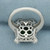 Russian Chrome Diopside and White Zircon Ring in Sterling Silver