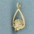Rose Flower Pendant in 14k Yellow Gold