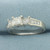 EGL Certified Diamond Engagement Ring in 14k White Gold