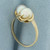 Cultured Akoya Pearl Toi et Moi Ring in 10k Yellow Gold