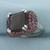 Rhodolite Garnet Statement Ring in 10k White Gold