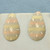 Matte Finish Tri-Color Teardrop Earrings in 14k Yellow, White, and Rose Gold