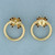 Rope Knot Door Knocker Hoop Earrings in 14k Yellow Gold