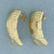 Designer Water Ripple Design J-Hoop Earrings in 14k Yellow Gold