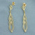 Diamond Cut Dangle Earrings in 14k Yellow Gold