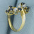 Sapphire and Diamond Branch Design Bypass Ring in 14K Yellow Gold