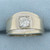 Antique Old European Cut Diamond Solitaire Ring in 14K White Gold