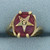 Vintage Eastern Star Masonic Ring in 10k Yellow Gold