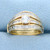 Vintage Baguette and Round Diamond Engagement Ring in 14K Yellow Gold