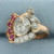 Antique Ruby and Old European Diamond Ring in 14k Rose Gold