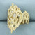 Mens Diamond Cut Freeform Diamond Ring in 14k Yellow Gold