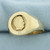 Mens Vintage John Deere Diamond Corporate Ring in 10k Yellow Gold